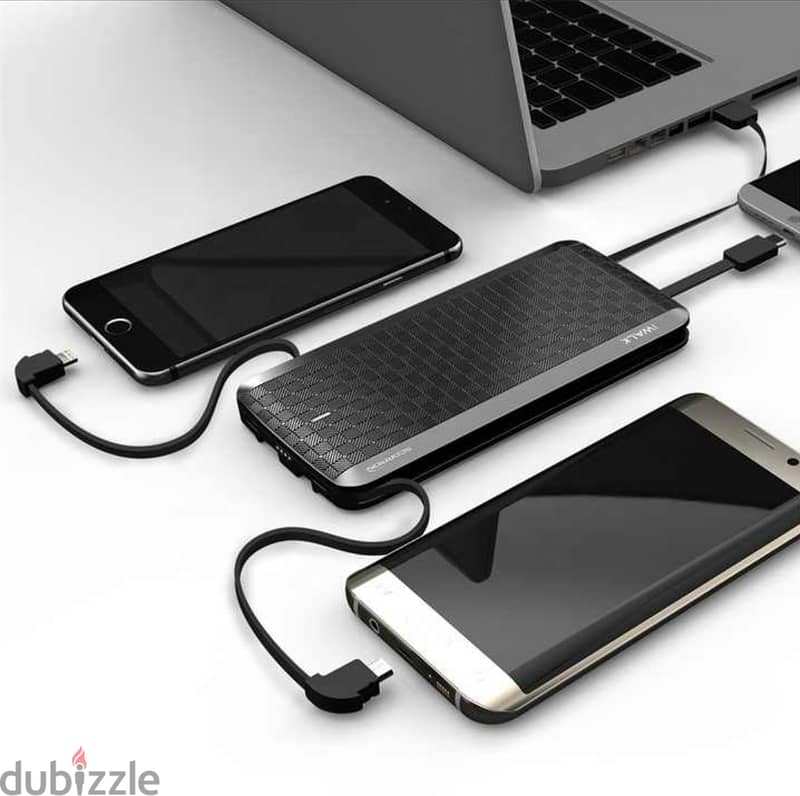 {New} Iwalk Scorpion Power Bank 8000mAh 3 ports 4 built-in Cables USB- 1