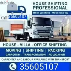 House shifting and moving transport carpenter labor available 0