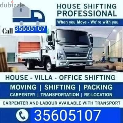 House shifting and moving transport carpenter labor available