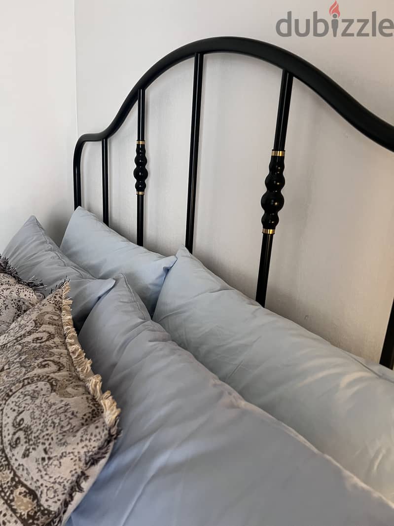 Used IKEA bed frame and mattress 2