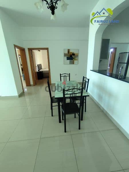 Fully Furnished flat 2 rooms with see view @ Amwaj 350 bd includes ewa 8