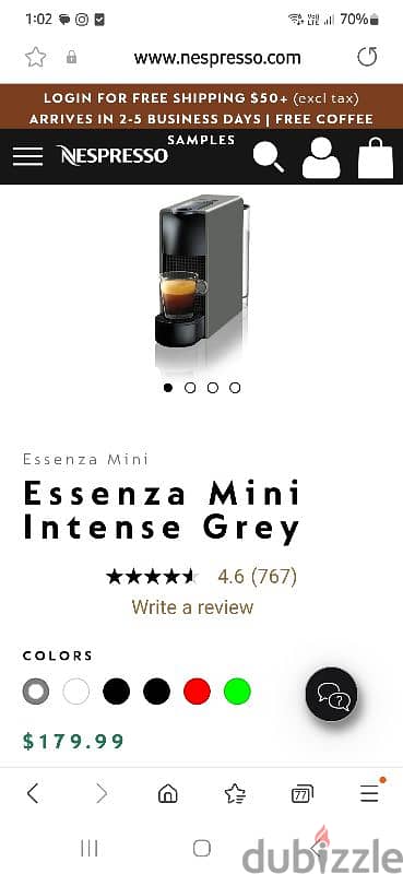 coffee machine maker Nespresso  Essenza Mini Intense Grey 2