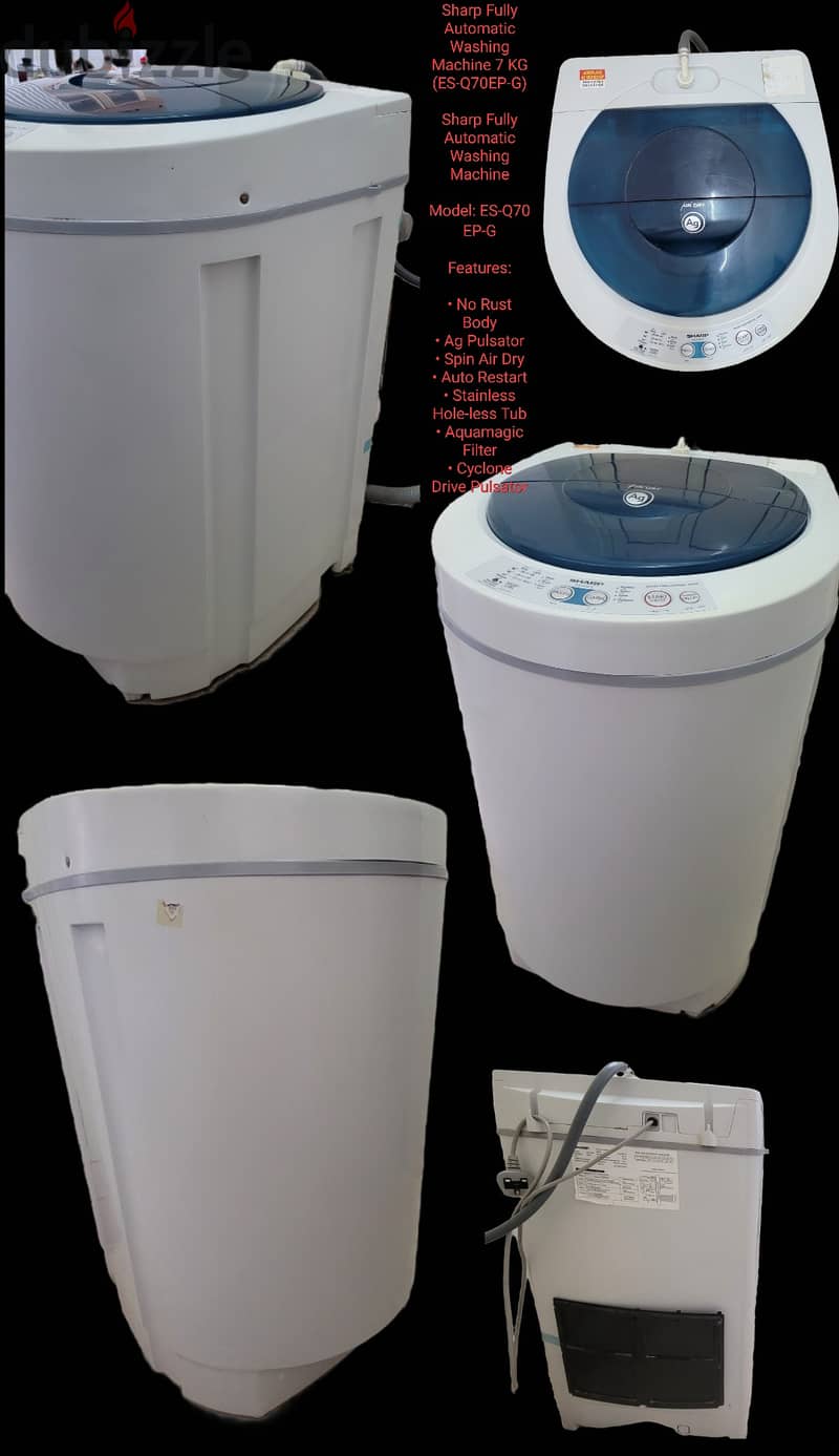 {Expat Leaving}Refrigerator 140L,AC Rotary 1.5ton, 7Kg Auto W/Machine 3