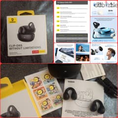 Baseus AirGo AS01 Ear Clip Sports TWS BT5.3 Dual Device 2MIc ENC HDCal 0