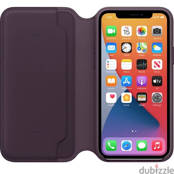 iPhone 11 Pro Max Leather Folio - Aubergine 0