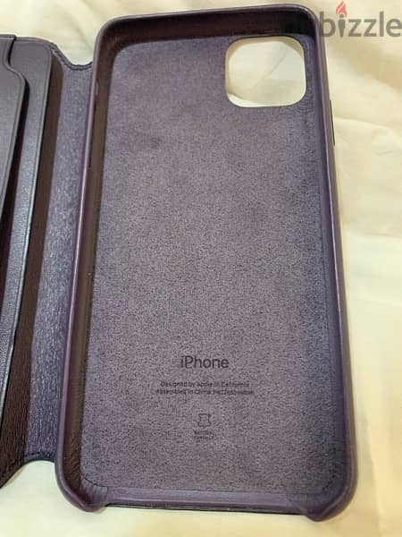 iPhone 11 Pro Max Leather Folio - Aubergine 3