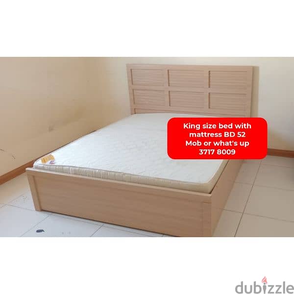 King size bed dinning table and other household items for sale 1