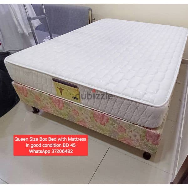 120×190 cm wooden Bed with Mattress and other items for sale 19