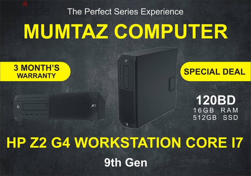 HP Z2 G4 WorkStation Core i7 9th Gen 16GB Ram 512GB SSD Windows 11 0