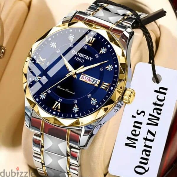 GOLDEN BLUE NOODLE DIAL QUARTZ WATCH 4