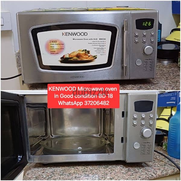 Kenwood microwave and other items for sale with Delivery 15