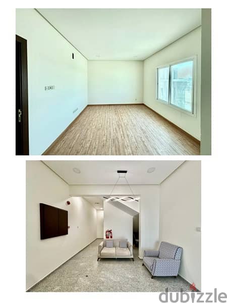 For rent 3 Brand new unfurnished flats in galali opposite amwaj island 5