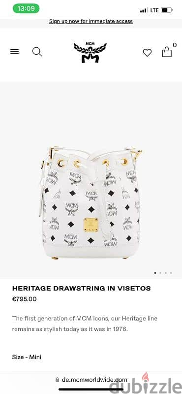 MCM HERITAGE DRAWSTRING IN VISETOS 6