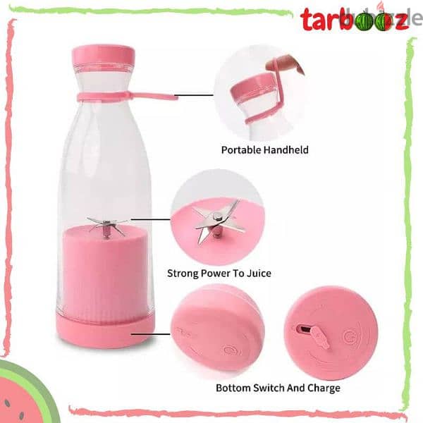 Mini Bottle Shape Juicer, 420 ml 2