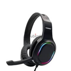 Gaming Headset with Microphone, RGB Rainbow PC Wired Gaming Headphones 0