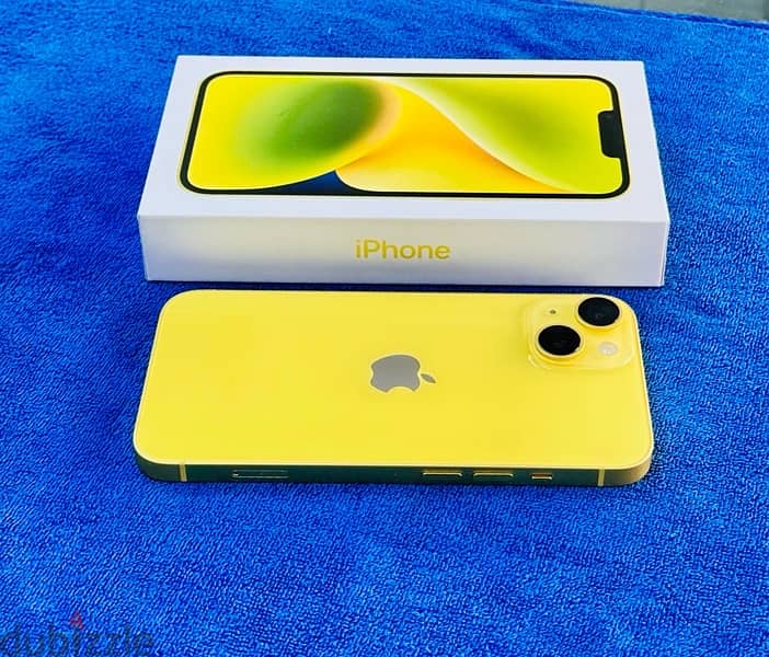 iPhone 14 Yellow 256 GB long new battery 87 very good condition 0