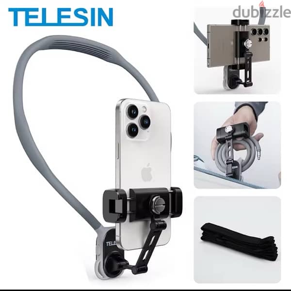 TELESIN Neck Mount Phone Clip 360° 0