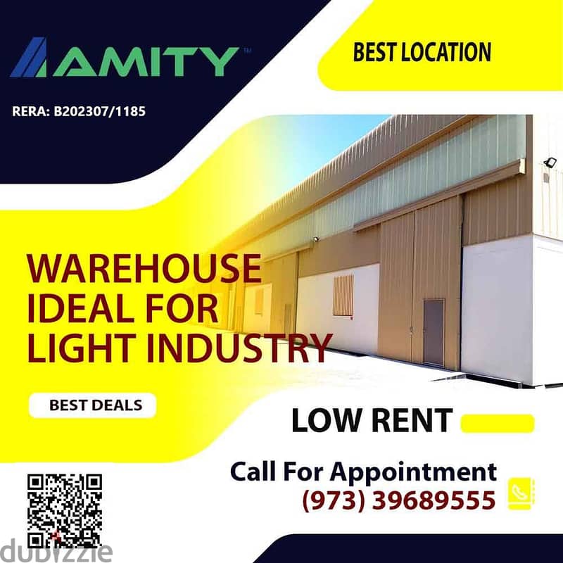 WORKSHOP- FACTORY- Warehouse FOR RENT, High Power, Call Us for Details 0