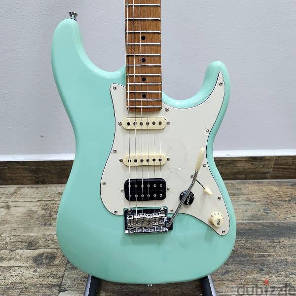 Used like new JET Guitars JS-400 HSS, in sea foam green. 1