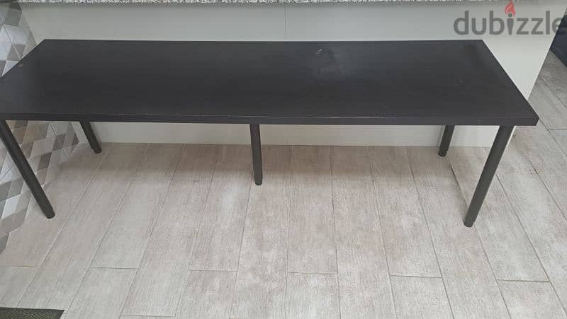 Long Multipurpose Table (Brown-Black) 0