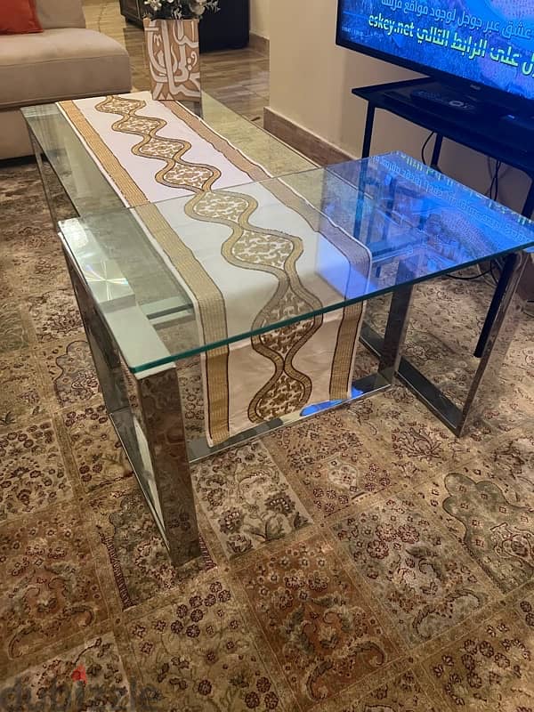 coffee table with side table 0