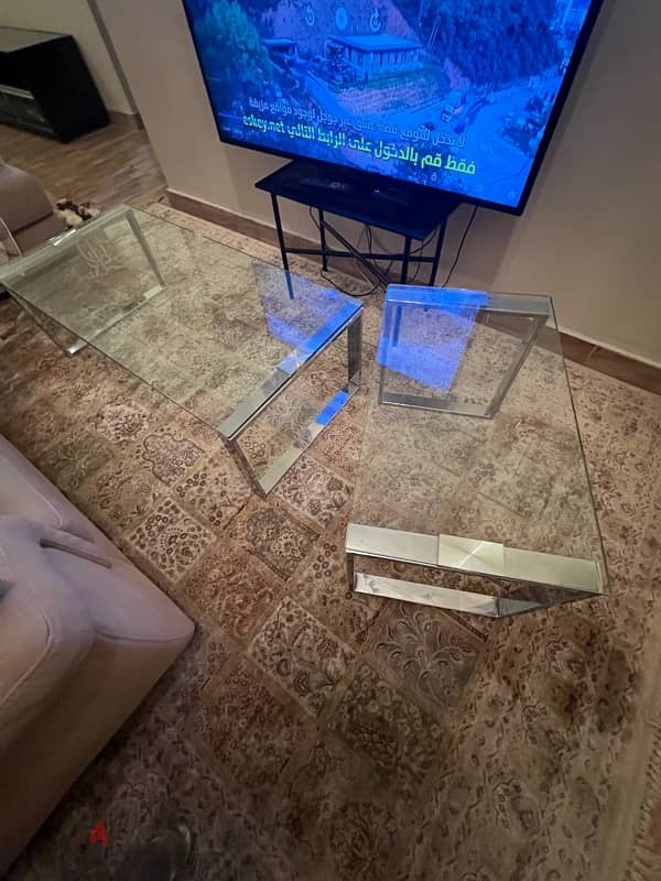 coffee table with side table 4