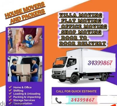 MOVERS AND PACKERS  VILLA  FLAT OFFICE HOUSE SHOP MOVING