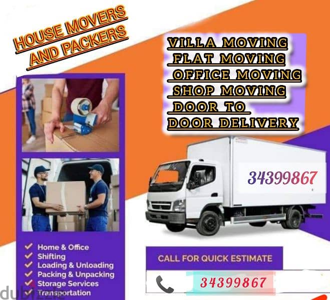 MOVERS AND PACKERS  VILLA  FLAT OFFICE HOUSE SHOP MOVING 0