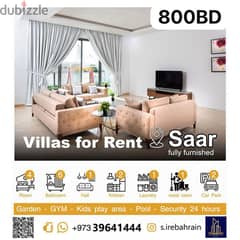 Fully Furnished High Luxury Garden Villa  for rent in SAAR  BD. 800/- 0