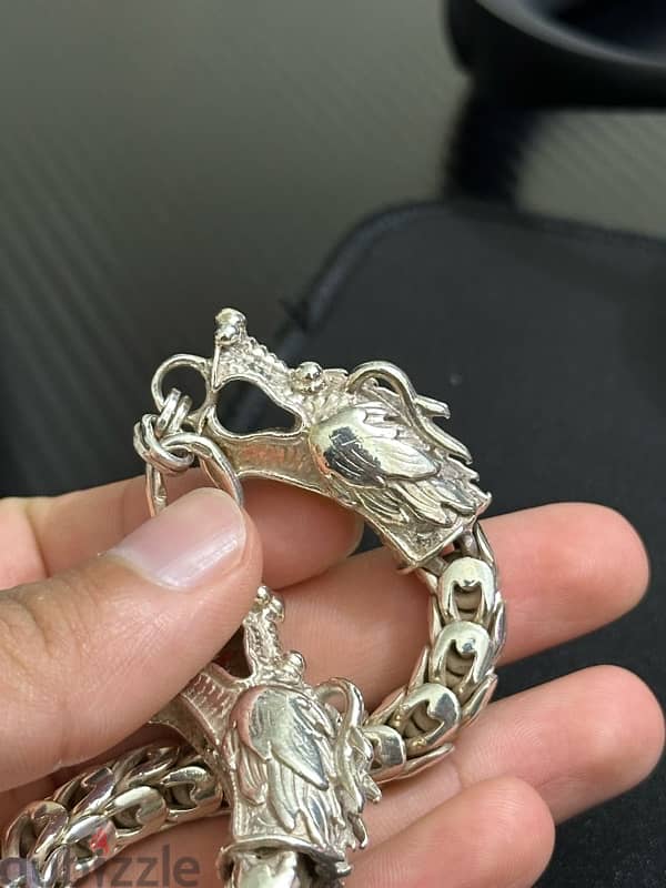 silver dragon bracelet unqie design 1