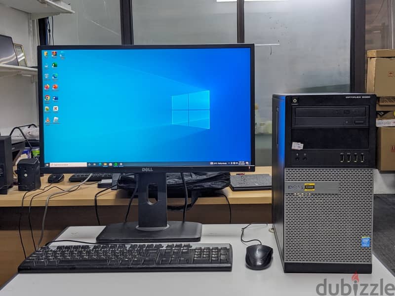 Dell Core i7 Computer Set 8GB Ram 256GB SSD 23" FHD Monitor 0