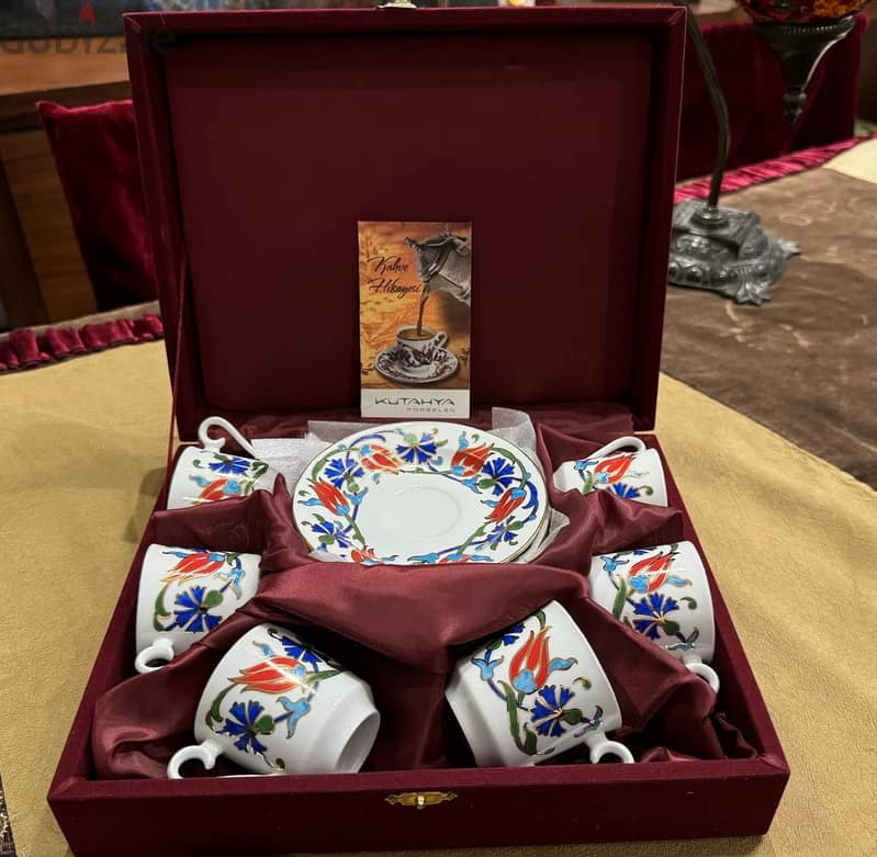 Kutahya Turkish Porcelain coffee Cups Set – Authentic, Handmade in Tu 3