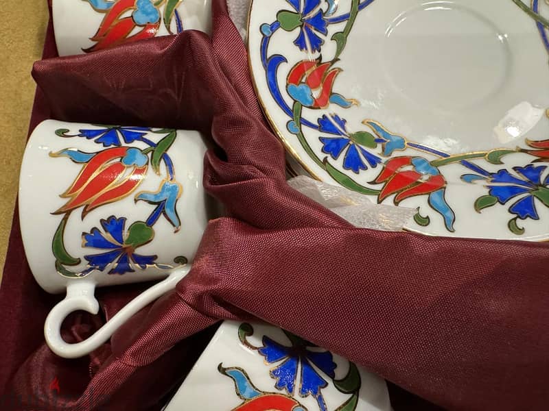 Kutahya Turkish Porcelain coffee Cups Set – Authentic, Handmade in Tu 5