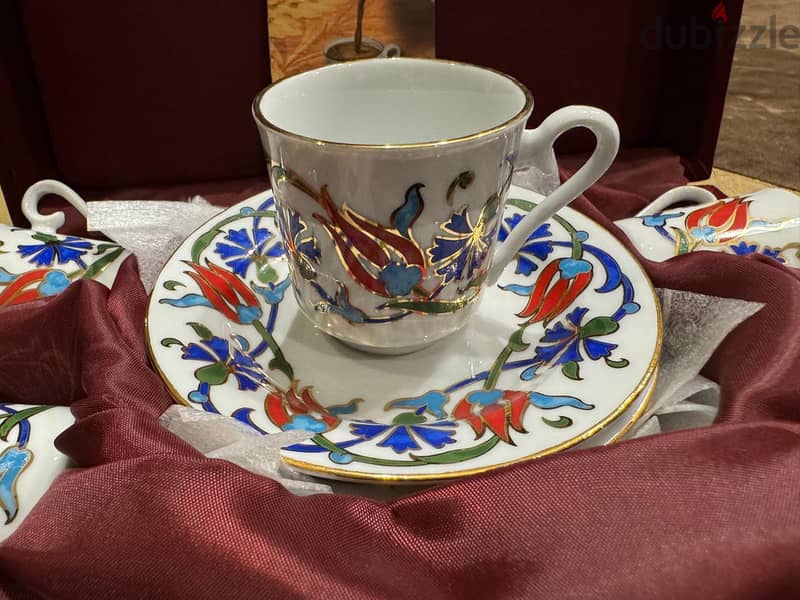 Kutahya Turkish Porcelain coffee Cups Set – Authentic, Handmade in Tu 8