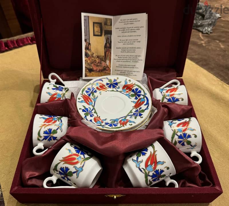 Kutahya Turkish Porcelain coffee Cups Set – Authentic, Handmade in Tu 9