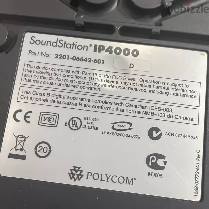 Polycom SoundStation IP 4000 Conference Phone 3