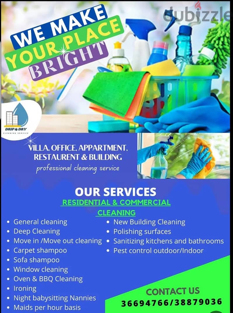 Villa ,apartment office restaurant deep cleaning service 1