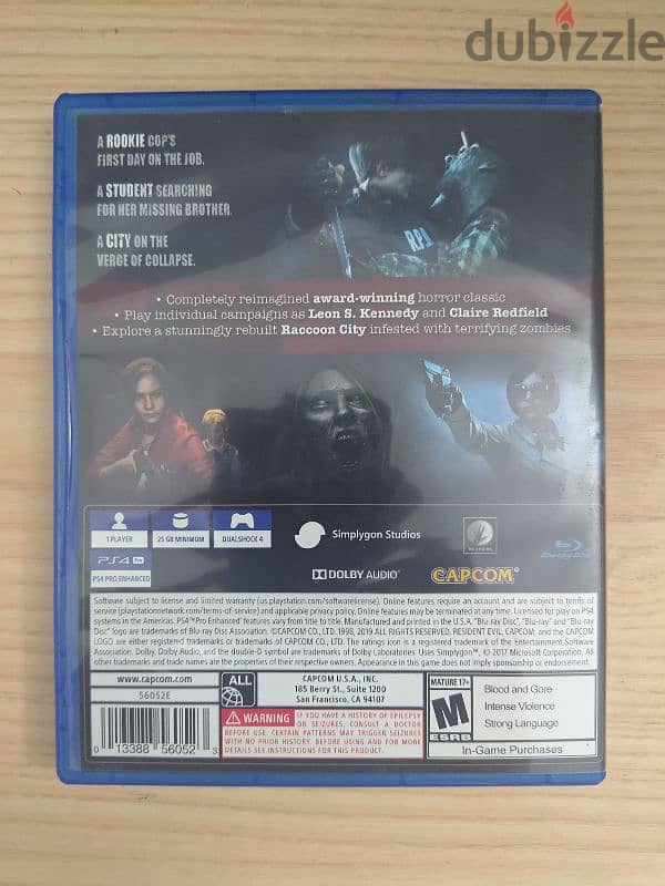 Resident Evil 2 PS4 for Sale 1