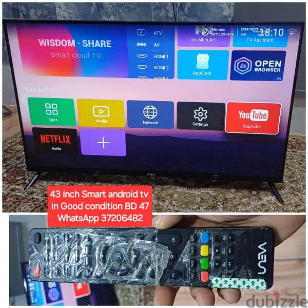 43 inch smart tv and other items for sale with Delivery 0