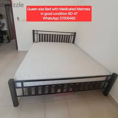 Steel bed with Medicated mattress and other items 4 sale with Delivery