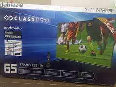 little used TV class pro smart android 65 inch ,in new condition 0