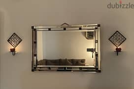 Elegant Mirror with 2 Candle Holders 0