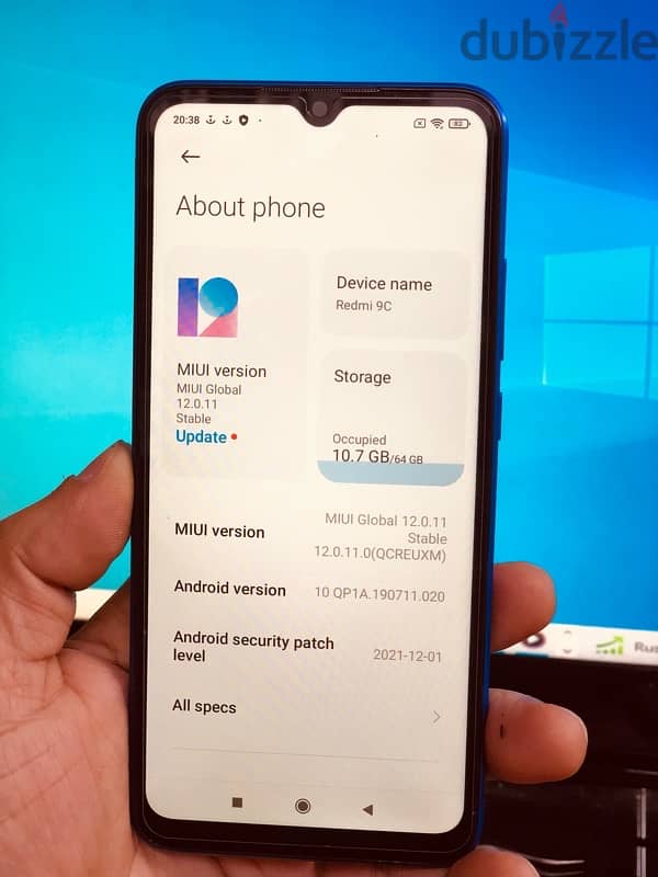 Redmi 9C used for sale 64gb excellent condition no any scratch 3