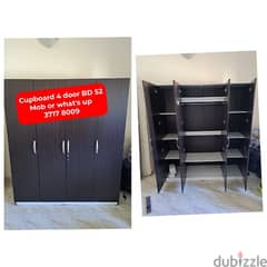 4 door cupboard and other household items for sale 0