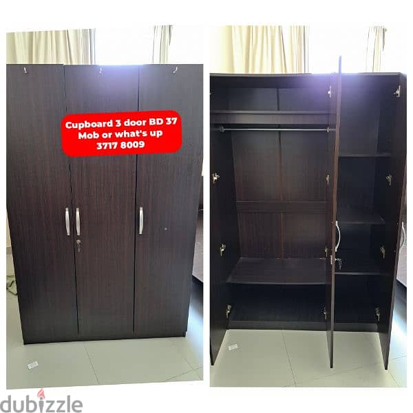 4 door cupboard and other household items for sale 19