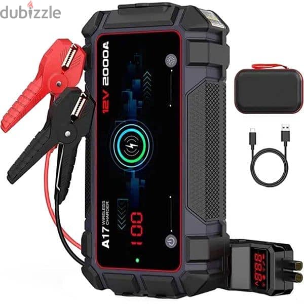 Yesido 12V 1500A Jump Starter & Portable Power Bank with 14000mah A17 0