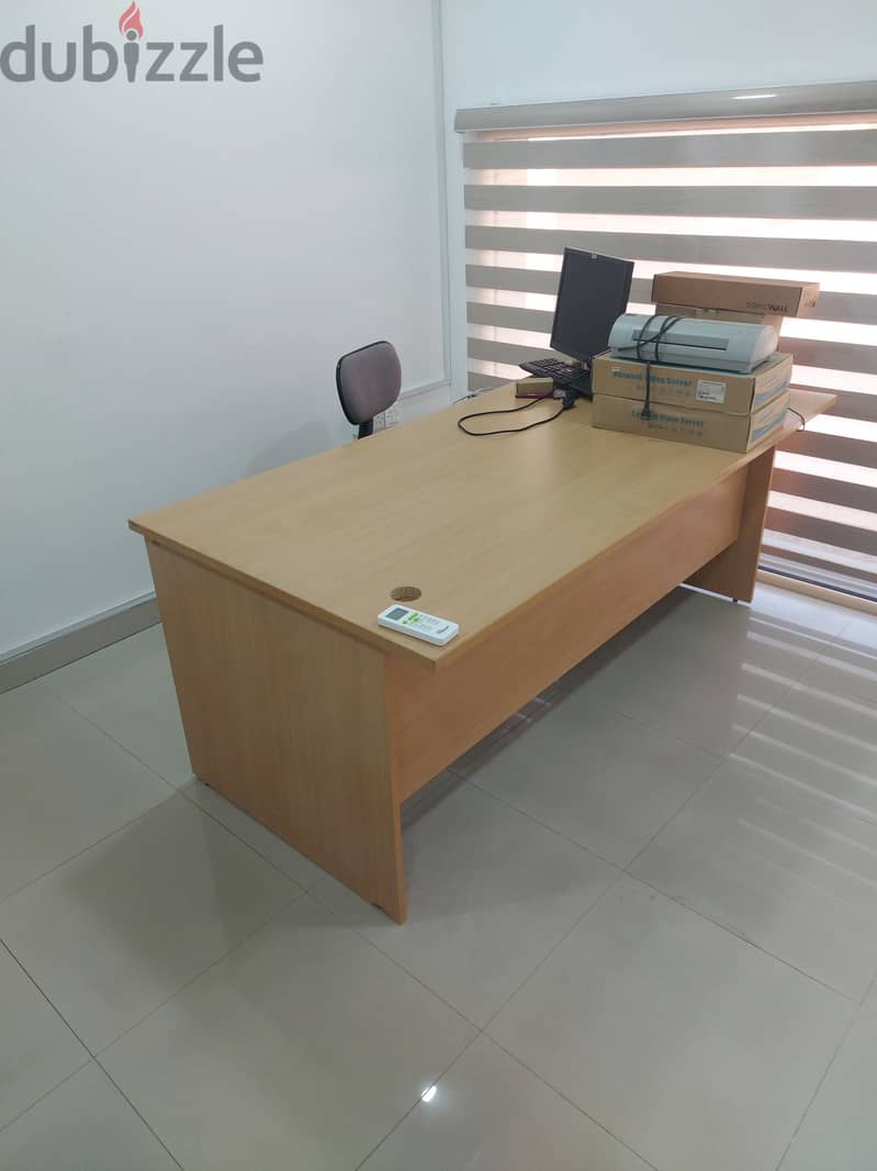 Giveaway price-3 office table with 1 side table 1