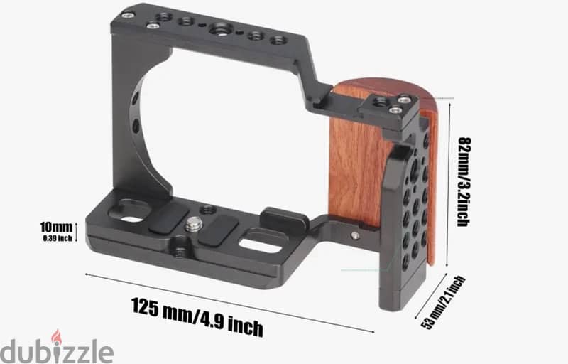 CAMERA CAGE ZV-E10 w/pear wood handle 2