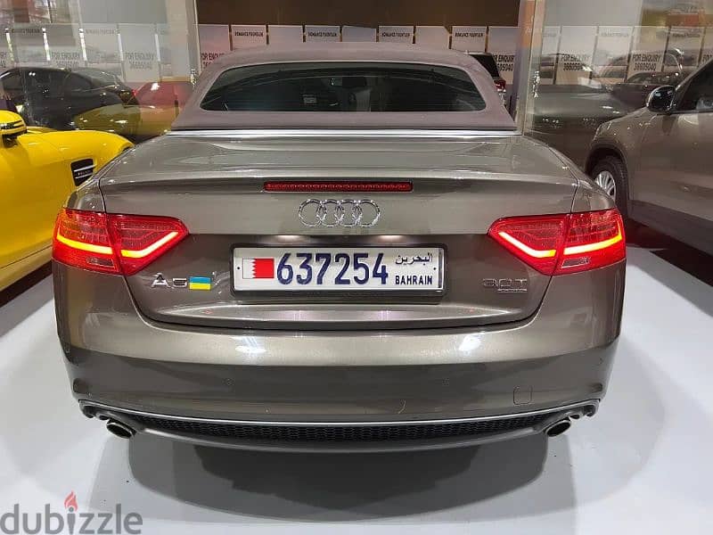 Audi A5 2013 Soft top Convertible  Quattro S-Line V6 3.0L TC 8