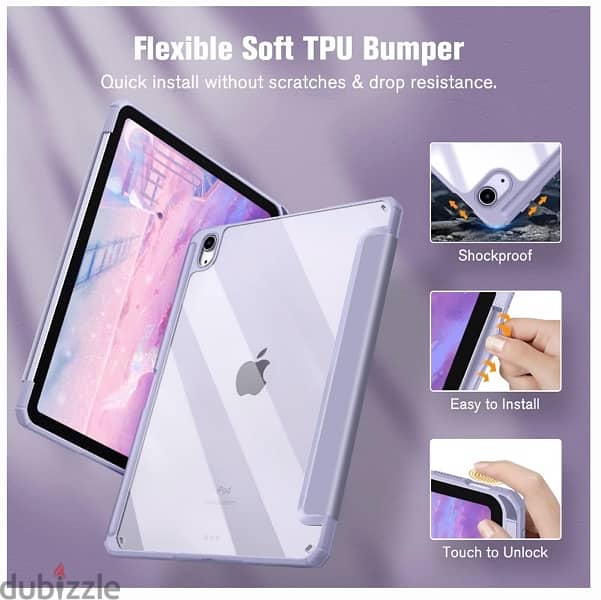 high quality iPad air 4/5/6 case purple 6